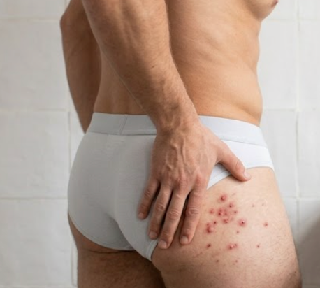 Boutons sur les fesses chez l'homme : causes et solutions